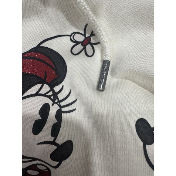 Coach X Disney Mickey Minnie Mouse Ice Skating Hoodie Cream - Picture 7 of 9